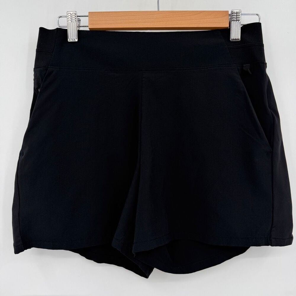 Athleta Black Featherweight Stretch Mid-rise Athletic Brooklyn Shorts Size 8